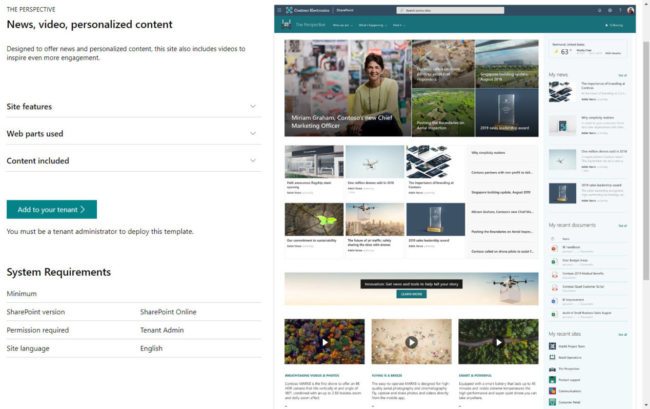 SharePoint Intranet Examples available out of the box SharePoint Maven