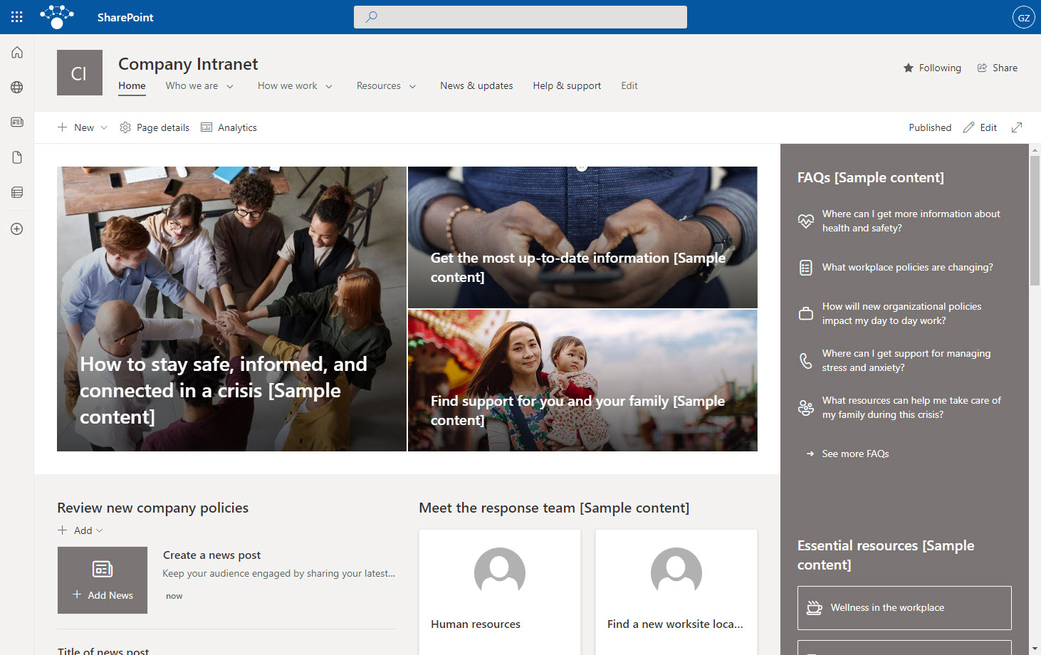 sharepoint intranet design