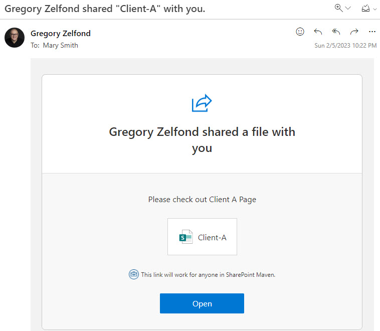 share SharePoint pages