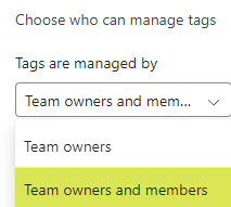 Tags Feature in Microsoft Teams