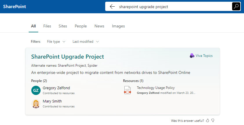 optimize search in SharePoint Online