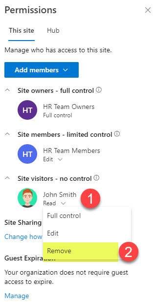 remove users from groups