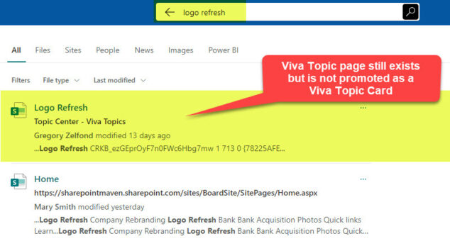 How to exclude Viva Topics within Search & Intelligence Center ...