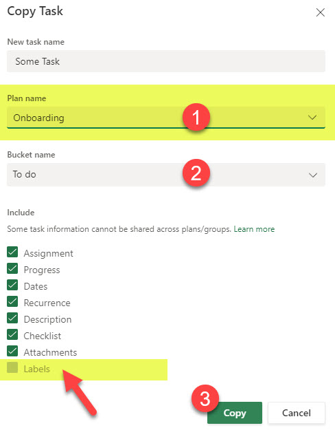 move and copy tasks between Plans in Planner