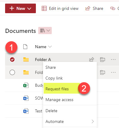 request files in SharePoint