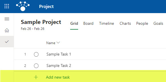 create a task in Microsoft 365