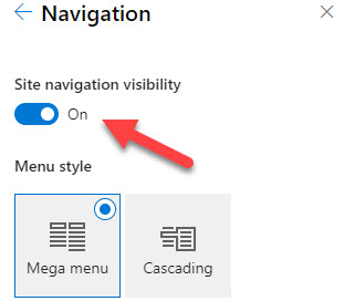 Ability to hide Site Navigation via Change the Look option