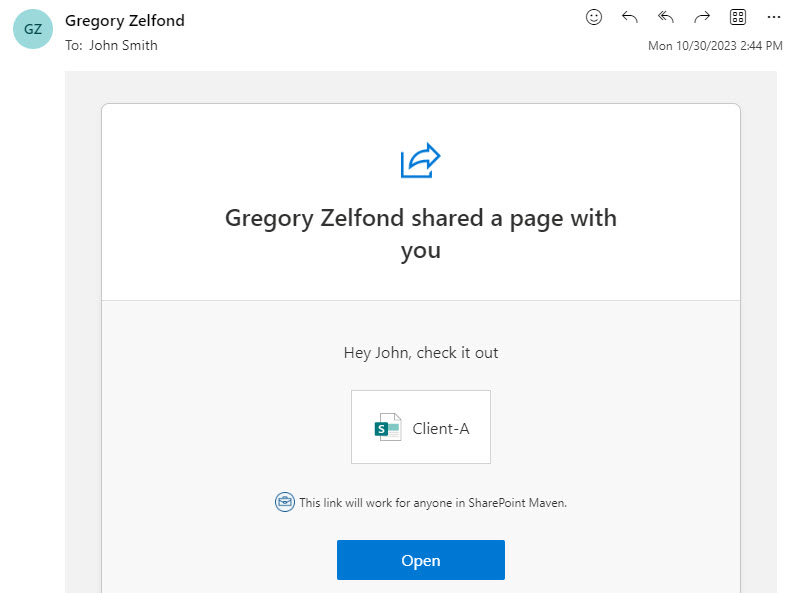 share Pages in SharePoint Online