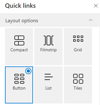 Customization Options in Quick Links Web Part