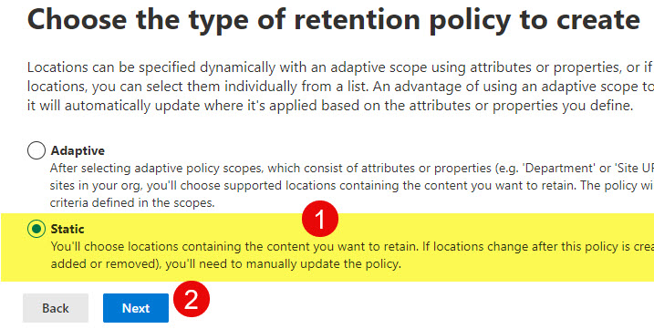 auto-apply retention labels