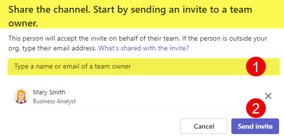 Share a Shared Channel in Microsoft Teams