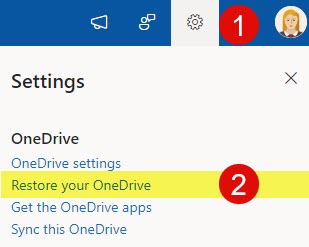 restore OneDrive for Business