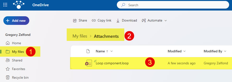 And physically adds it to the Attachments folder in the User's OneDrive for Business