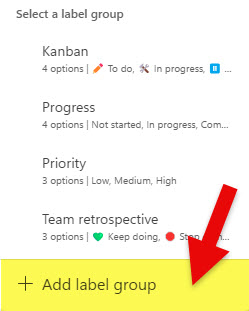 Label Groups in Microsoft Loop