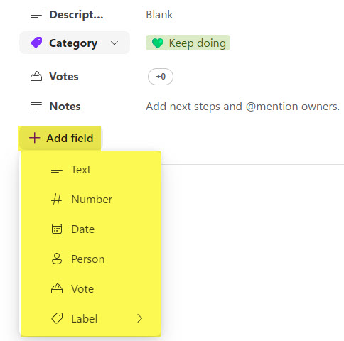 Detail Pane in Microsoft Loop