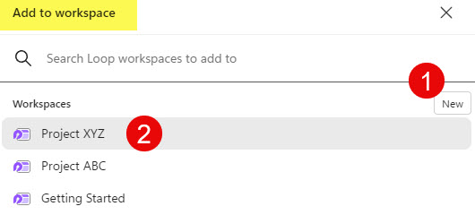 Share a Page between multiple Loop Workspaces