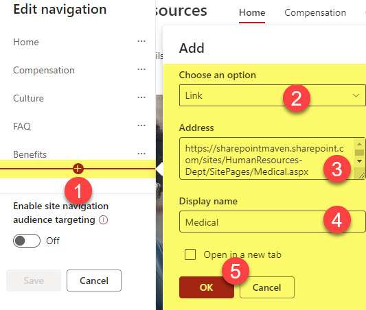 drop-down navigation in SharePoint