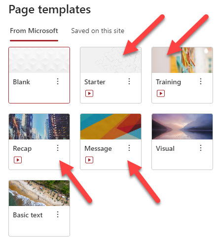 Video Page Templates in SharePoint