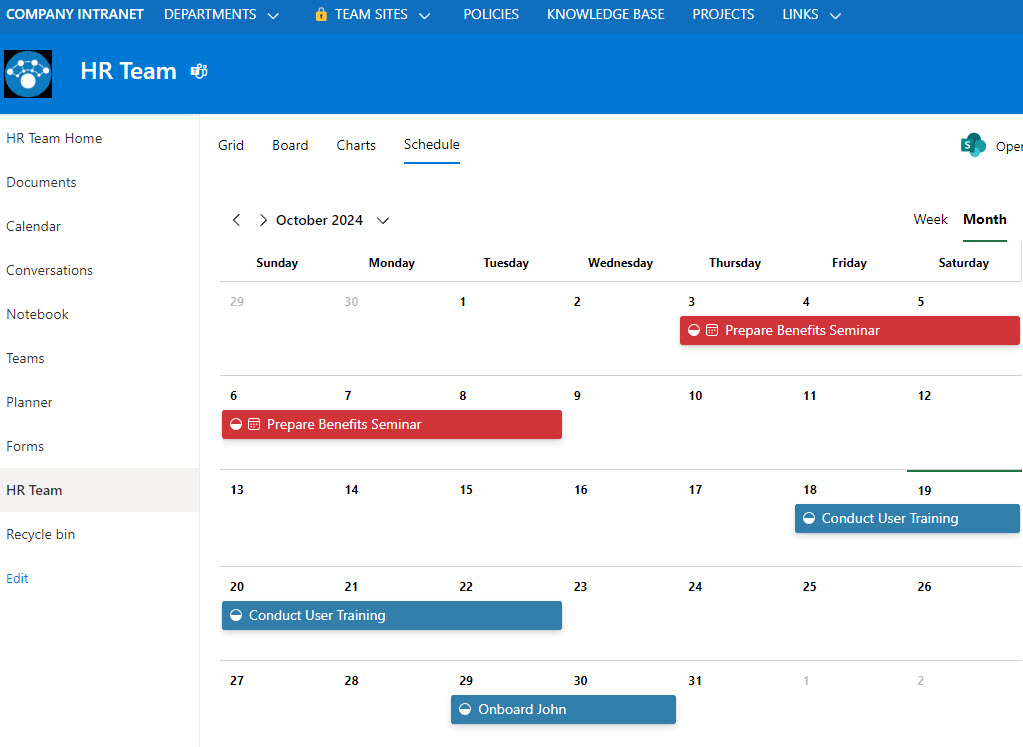 Calendar Options in SharePoint and Microsoft 365