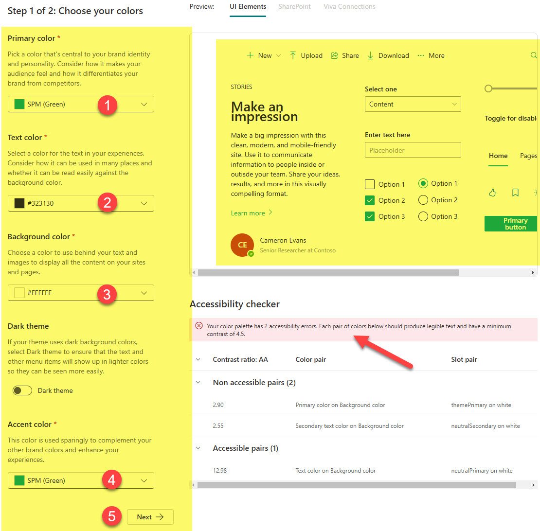 custom themes in SharePoint