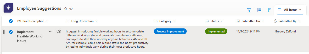Suggestion Box in SharePoint
