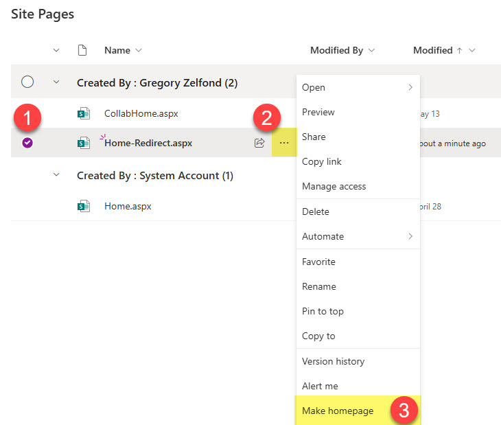 Pageredirectsharepoint7
