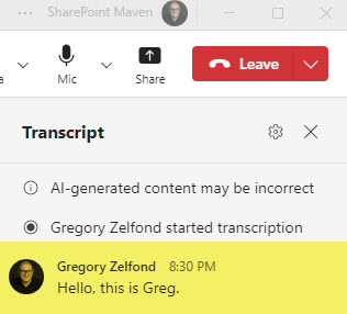 Transcribevideosstreamsharepoint4