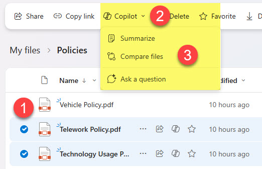 compare files