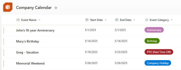 How to create a Firm or Company Calendar in SharePoint using Lists ...