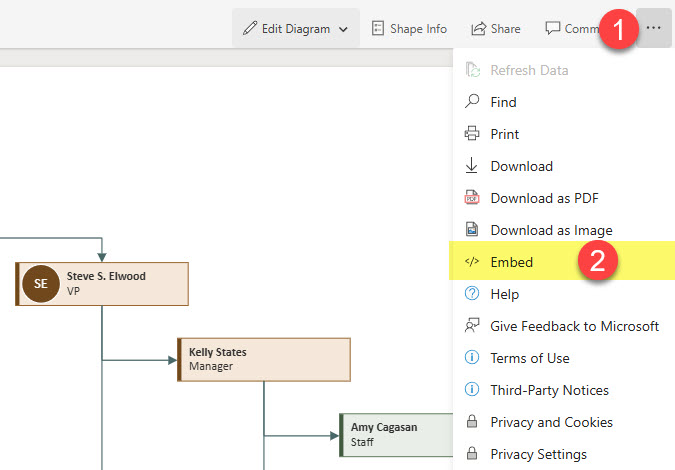 Get the Visio Embed code