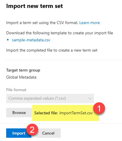 import terms into the Term Store in SharePoint