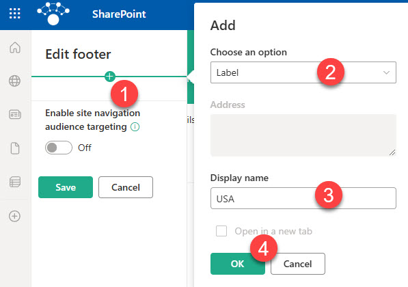 Office address in the Footer of a SharePoint Site