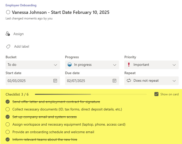 checklist in SharePoint and Microsoft 365