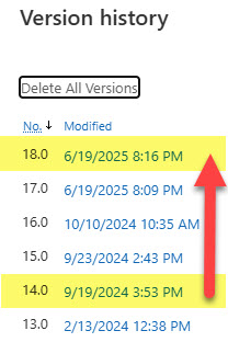 version history benefits