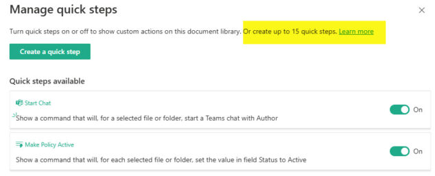 How to use Quick Steps in SharePoint Lists & Libraries | SharePoint Maven