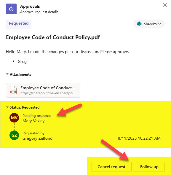 Configure Approvals in SharePoint