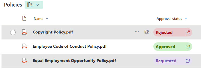Configure Approvals in SharePoint