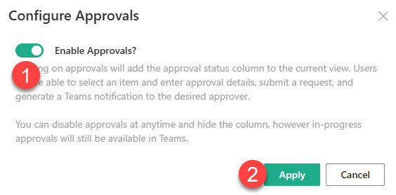 Configure Approvals in SharePoint