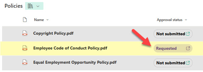 Configure Approvals in SharePoint