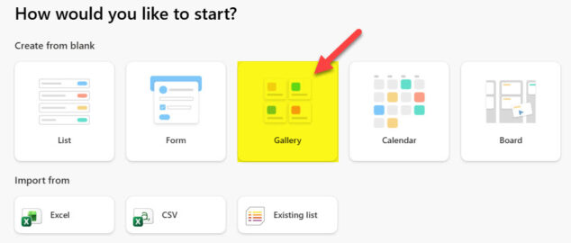 Sharepoint Gallery View Example How to create a new list from a Gallery View Template | SharePoint Maven
