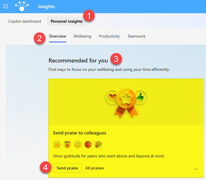 Send Praise to Colleagues
