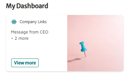 Viva Dashboard Quick Links Card