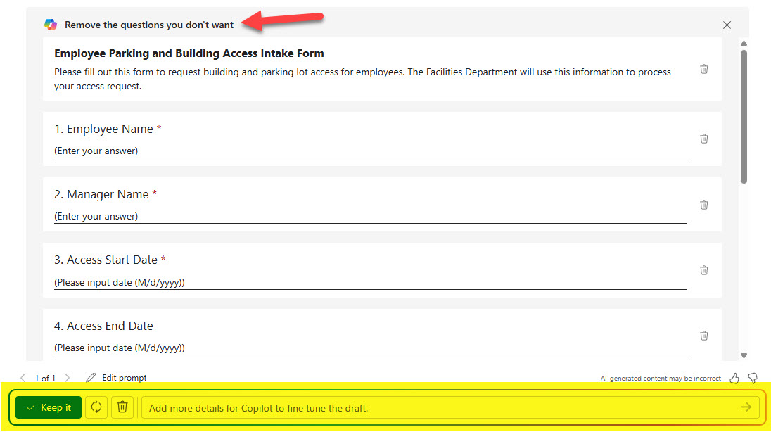 Form created by Copilot AI