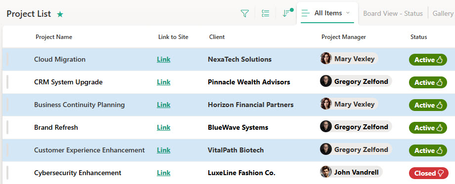 Features of Microsoft Lists