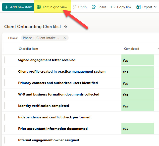 Simple Checklist