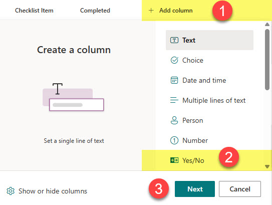 Checklistyesnocollapsiblesection3