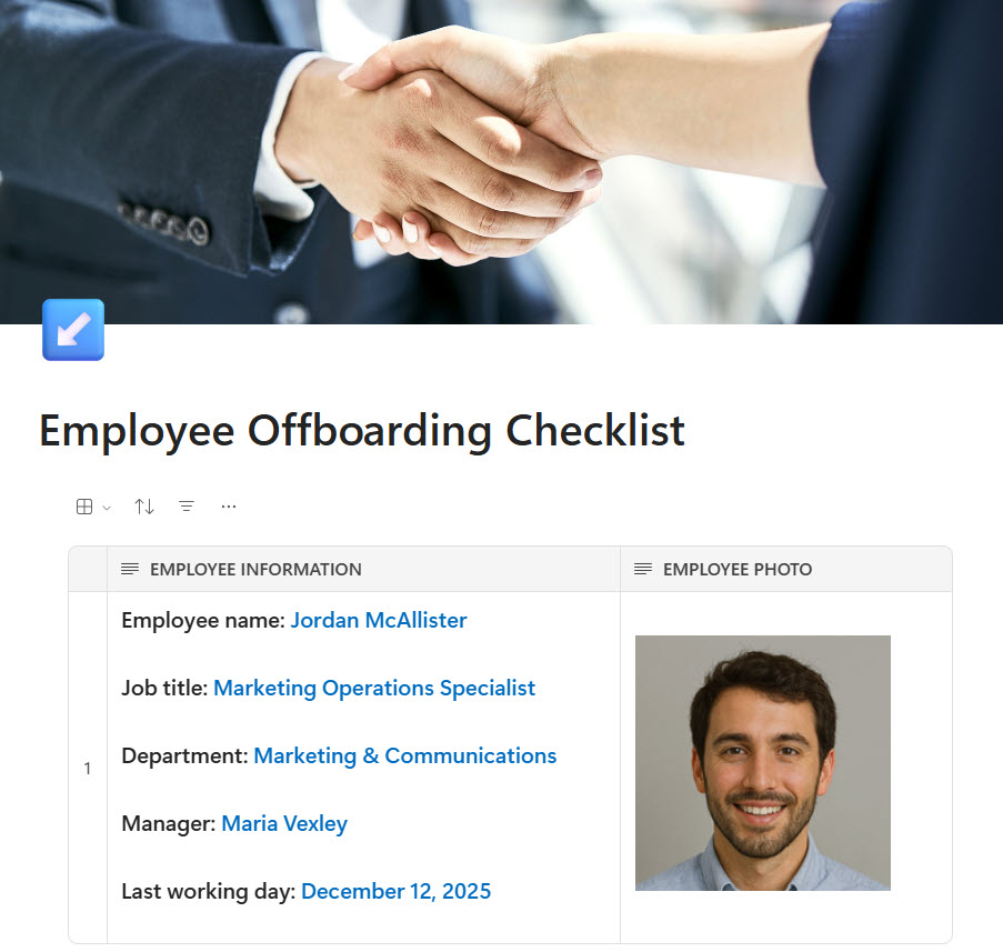 Offboarding Checklist with Loop