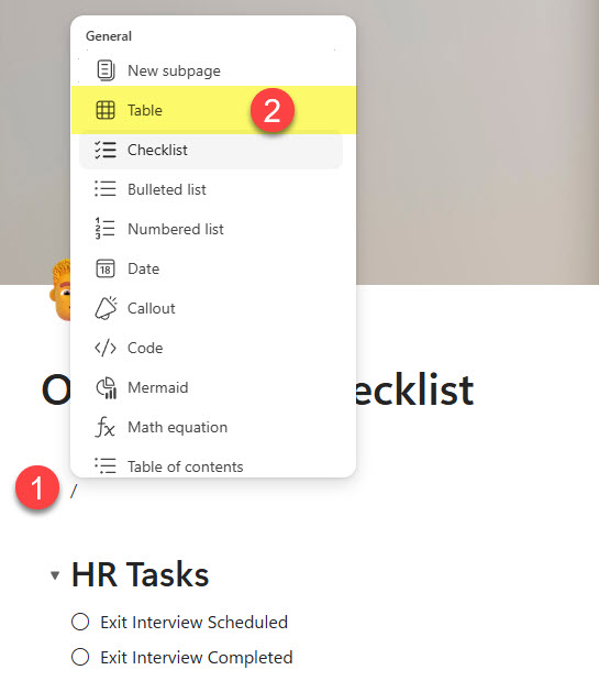 Offboarding Checklist with Loop