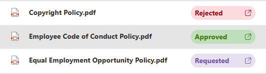 Approval Column with an Approval Status