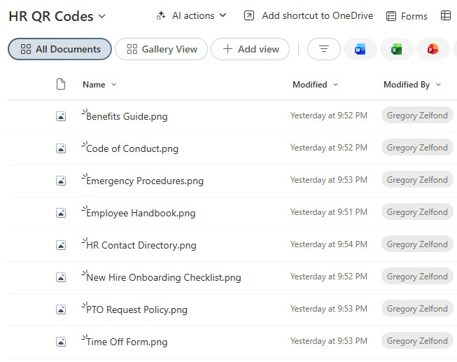 library of QR Codes